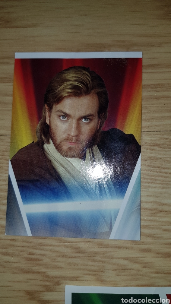 Juguetes antiguos y juegos de colecci&oacute;n: Star Wars Carta cromo pegatina el camino de los Jedi S 2 trading card toops carrefour