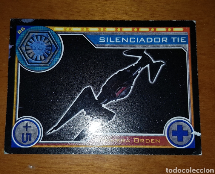 Juguetes antiguos y juegos de colecci&oacute;n: Carta cromo Star Wars Silenciador TIE 86 El camino de los Jedi trading card toops Carrefour