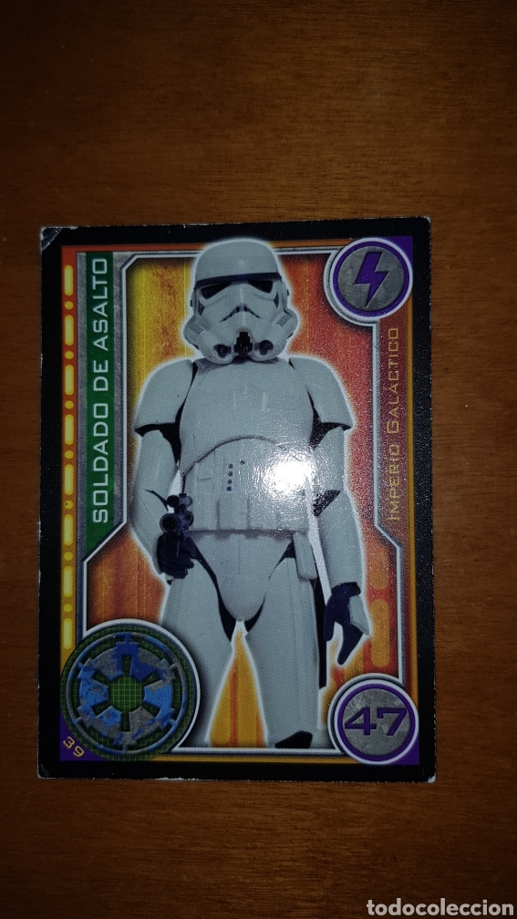 Juguetes antiguos y Juegos de colecci&oacute;n: Carta cromo Star Wars soldado asalto 39 El camino de los Jedi trading card toops Carrefour