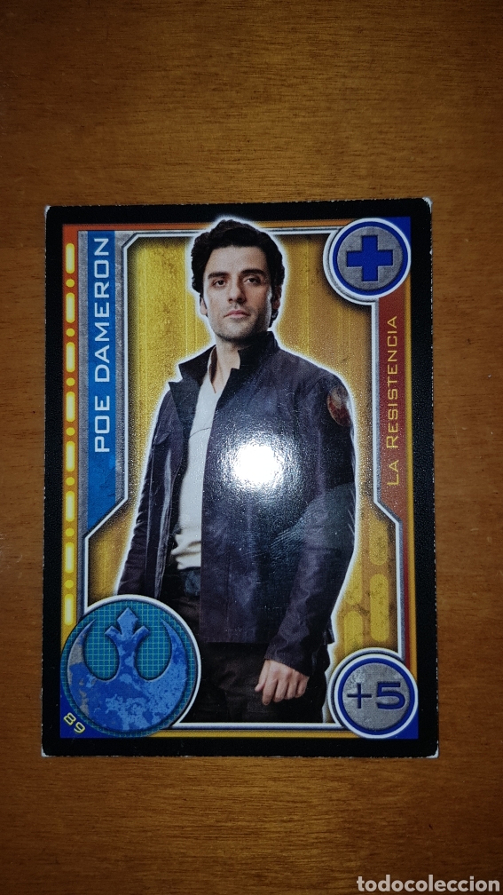 Juguetes antiguos y Juegos de colecci&oacute;n: Carta cromo Star Wars Poe Dameron 89 El camino de los Jedi trading card toops Carrefour