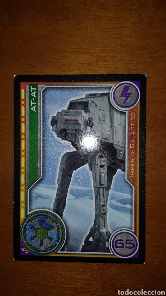 Juguetes antiguos y Juegos de colecci&oacute;n: Carta cromo Star Wars AT- AT 47 El camino de los Jedi trading card toops Carrefour