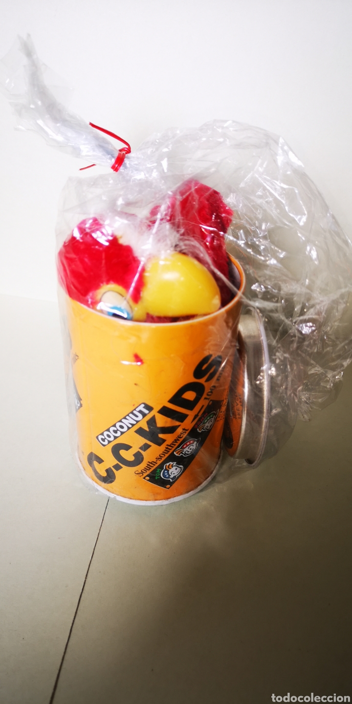 Juguetes antiguos y Juegos de colecci&oacute;n: Hucha metal redonda c-c-kids coconut con peluche