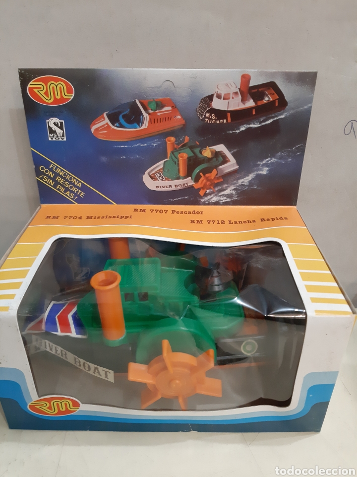 Altes Spielzeug und Spiele: Barco Mississipi MS TOY RM 7794 FUNCIONA CON RESORTE