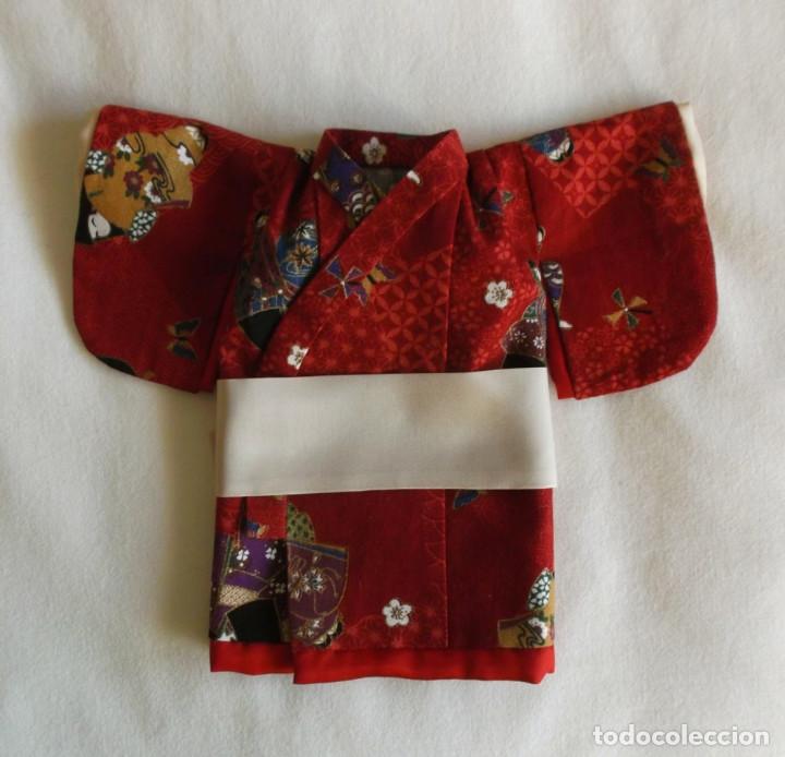 Juguetes antiguos y Juegos de colección: Espectacular kimono tradicional de tela japonesa hecho a mano para muñeco antiguo oriental - Foto 1 - 200319571