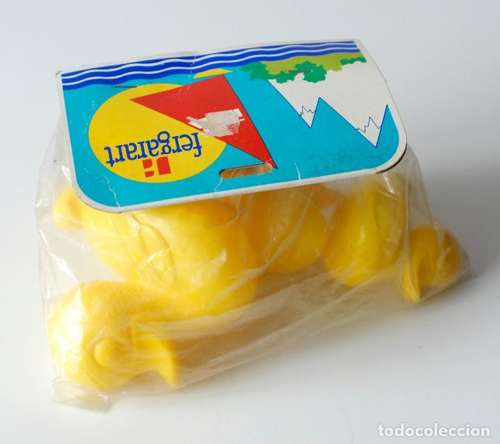 Juguetes antiguos y Juegos de colecci&oacute;n: Juguete vintage, patos de pl&aacute;stico para jugar en el agua. Fergarart, Made in Spain. Son 3 patitos