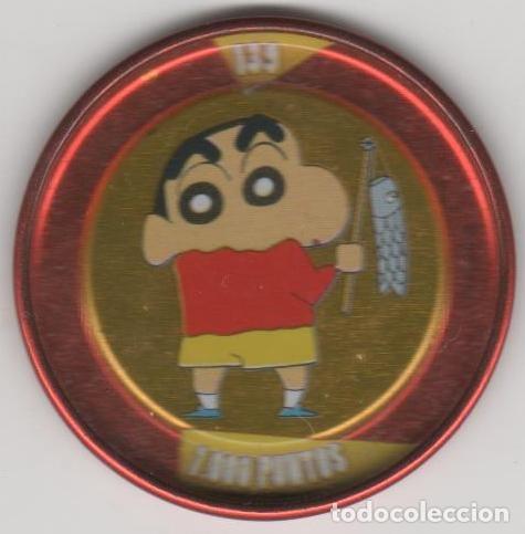 Juguetes antiguos y Juegos de colecci&oacute;n: COLECCI&Oacute;N TAZOS PANRICO BOLLYCAO SHIN CHAN METAL RAPPERS TAZO MET&Aacute;LICO CAPS POGS N&Uacute;MERO 139 ANIME