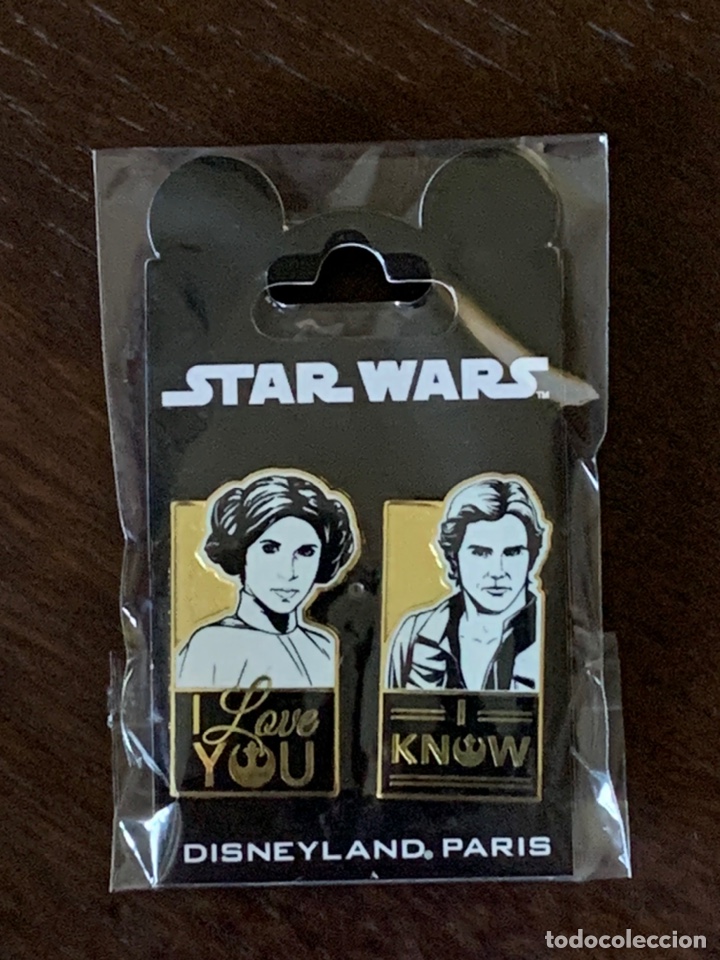 Juguetes antiguos y Juegos de colecci&oacute;n: Star Wars Disneyland Paris exclusivo Pin Duo Han Solo & Leia