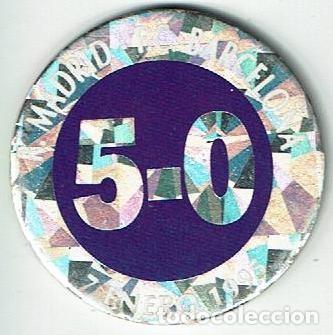 Juguetes antiguos y Juegos de colecci&oacute;n: COLECCI&Oacute;N AS REAL MADRID CLUB DE F&Uacute;TBOL TAZO CAPS 8 5-0 R. MADRID F.C. BARCELONA 7 ENERO 1995