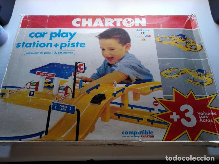 Juguetes antiguos y Juegos de colecci&oacute;n: Juguete antiguo Charton car pista de coches y estacion