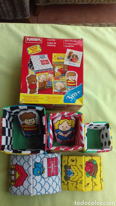 Juguetes antiguos y juegos de colecci&oacute;n: Bloques inventacuentos Playskool. Hasbro 1996.