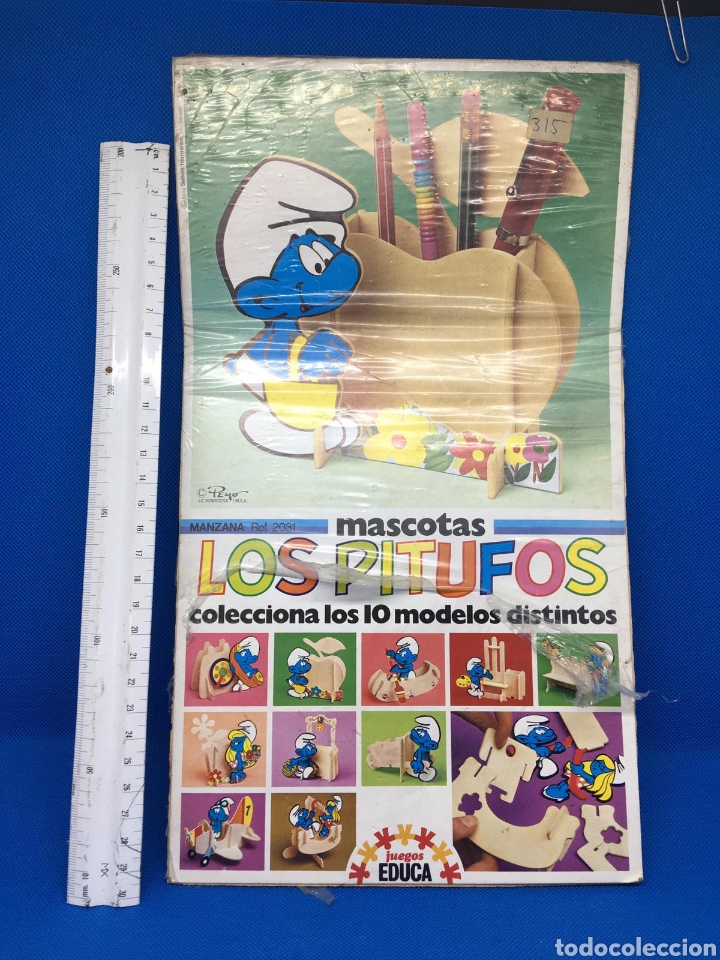 Juguetes antiguos y juegos de colecci&oacute;n: Mascotas los pitufos - educa - manzana - car196