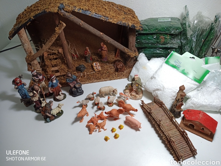 Brinquedos antigos e Jogos de cole&ccedil;&atilde;o: Lote Antiguo Portal de Bel&eacute;n de Navidad A&ntilde;os 80-90