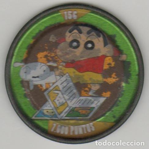 Juguetes antiguos y Juegos de colecci&oacute;n: COLECCI&Oacute;N TAZOS PANRICO BOLLYCAO SHIN CHAN METAL RAPPERS TAZO MET&Aacute;LICO CAPS POGS N&Uacute;MERO 156 ANIME