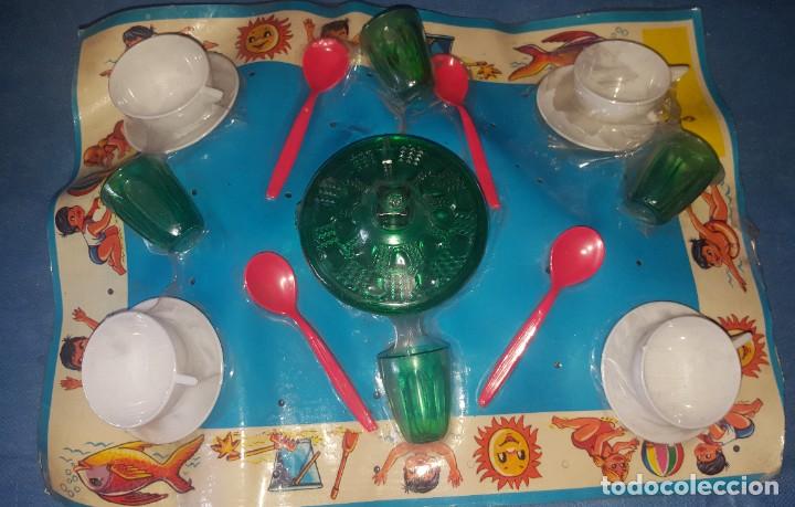 Juguetes antiguos y juegos de colecci&oacute;n: VAJILLA DE JUGUETE JUEGO DE CAFE- IMITANDO A VAJILLA DURALEX