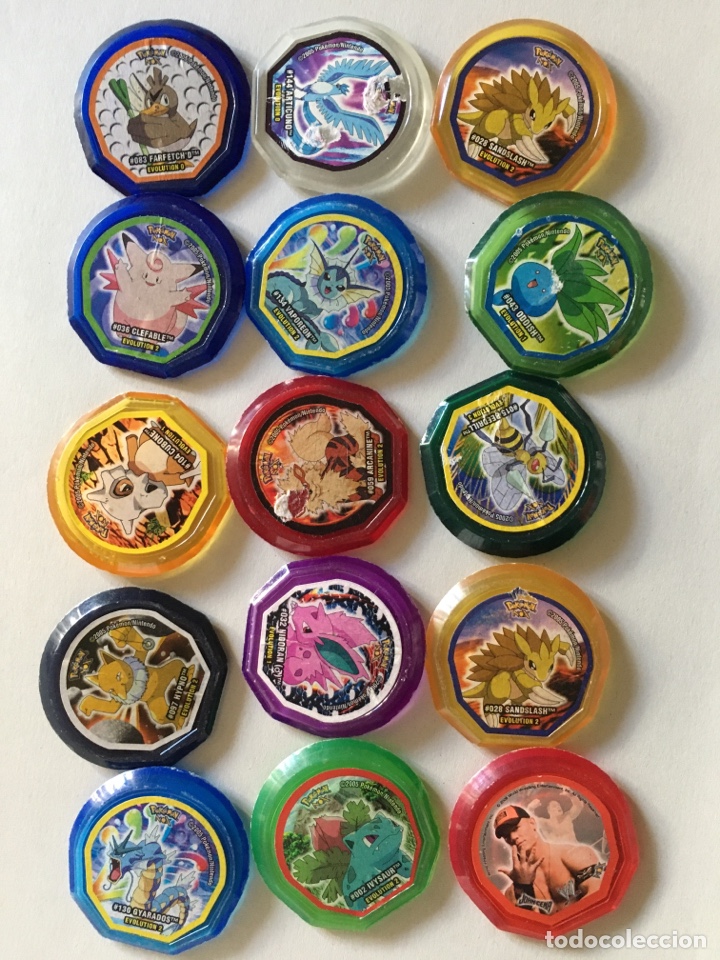 Juguetes antiguos y Juegos de colecci&oacute;n: Tazos pokemon, 15 unidades