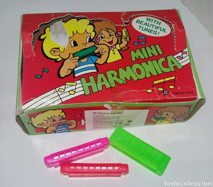 Antique Toys and Collectible Games: LOTE 3 MINI HARM&Oacute;NICAS. NUEVAS. KIOSCO. A&Ntilde;OS 80. KIOSKO. 6,5 CM. ROJA. ROSA. VERDE.