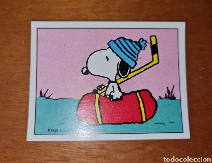 Juguetes antiguos y Juegos de colecci&oacute;n: Cromo pegatina antigua Snoopy 65 sin pegar Panini
