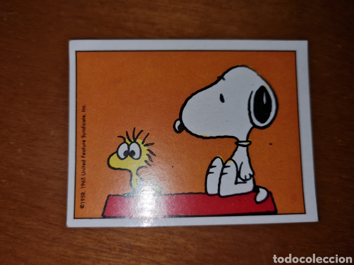 Juguetes antiguos y Juegos de colecci&oacute;n: Cromo pegatina antigua Snoopy 32 sin pegar Panini