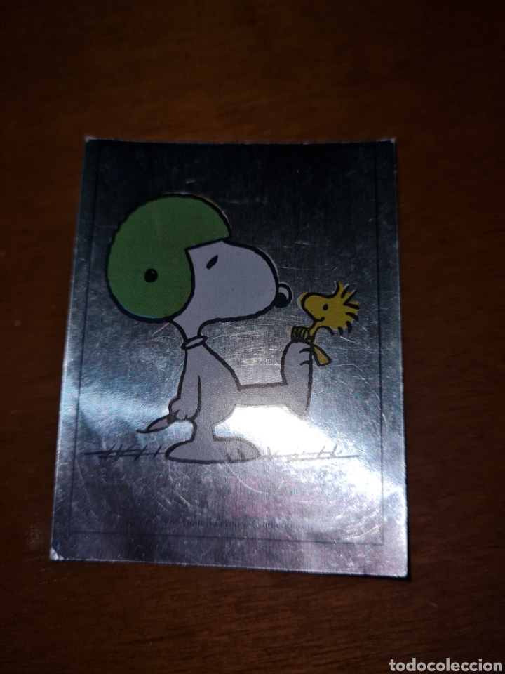 Juguetes antiguos y Juegos de colecci&oacute;n: Cromo pegatina antigua Snoopy plateado 172 sin pegar Panini