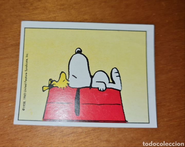 Juguetes antiguos y Juegos de colecci&oacute;n: Cromo pegatina antigua Snoopy 43 sin pegar Panini