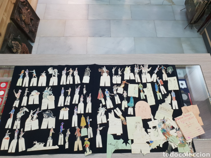 Juguetes antiguos y Juegos de colecci&oacute;n: GRAN LOTE DE PERSONAJES Y ATREZO PARA TEATRILLO DE JUGETE . DIBUJADOS Y PINTADOS A MANO .