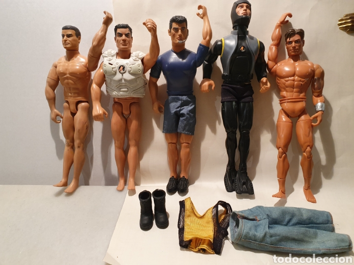 Juguetes antiguos y juegos de colecci&oacute;n: LOTE 5 MU&Ntilde;ECOS. ACTION MAN. HASBRO. PAWTUCKET. A&Ntilde;OS 90 Y 2000.