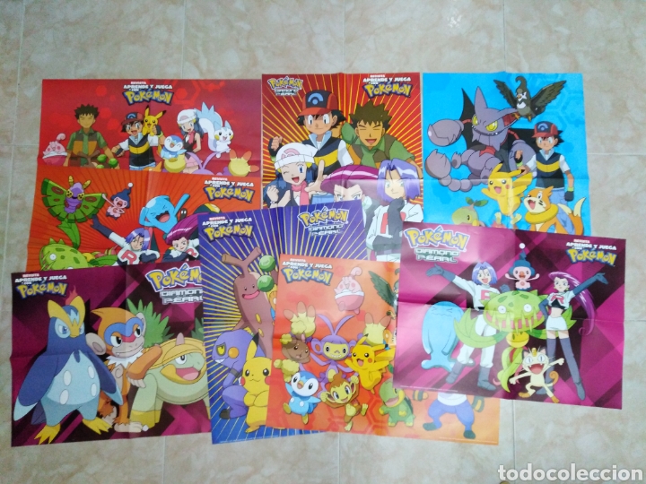Juguetes antiguos y Juegos de colecci&oacute;n: Lote de 8 p&oacute;ster pokemon ( 58 cm X 42 cm )