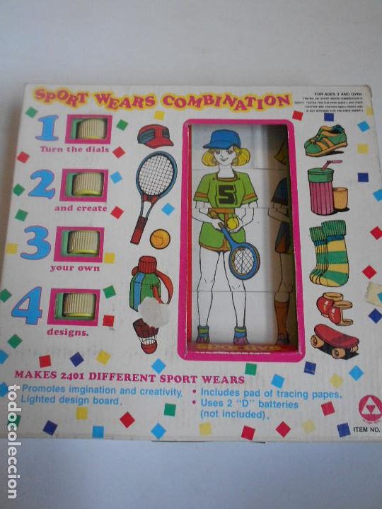 Juguetes antiguos y juegos de colecci&oacute;n: SPORT WEAR COMBINATION. 2041 OPCIONES PARA ELEGIR. DISE&Ntilde;A TU MU&Ntilde;ECA Y LUEGO DIBUJALA. A&Ntilde;OS 90