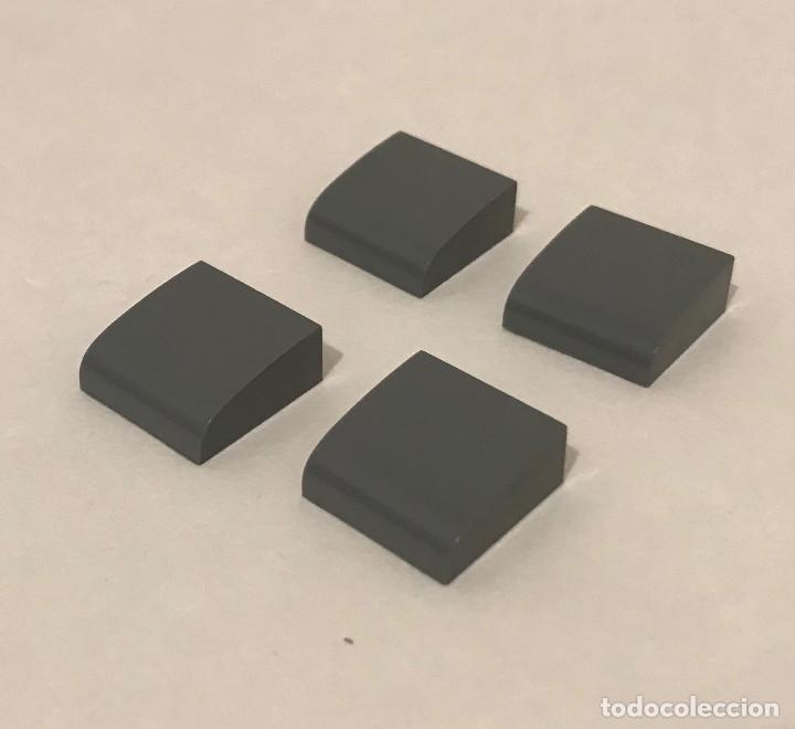 Brinquedos antigos e Jogos de cole&ccedil;&atilde;o: 4 placa 2x2 gorda lisa GRIS NAVAL. Compatible 100% con TENTE