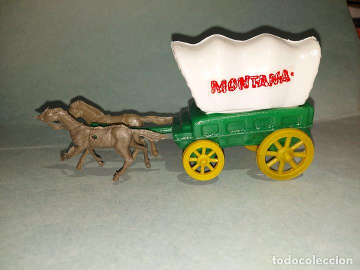 Juguetes antiguos y Juegos de colecci&oacute;n: ANTIGUA CARRETA DEL OESTE DE PL&Aacute;STICO A&Ntilde;OS 70S