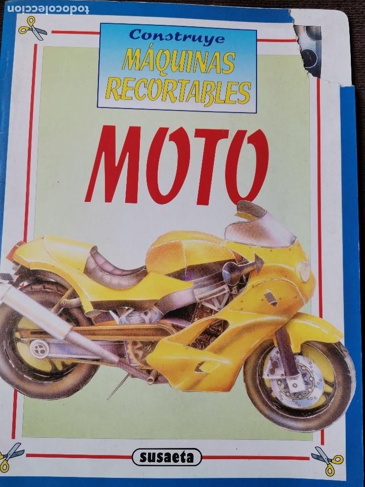 Juguetes antiguos y juegos de colecci&oacute;n: LIBRO CONSTRUYE MAQUINAS RECORTABLES MOTO - SUSAETA
