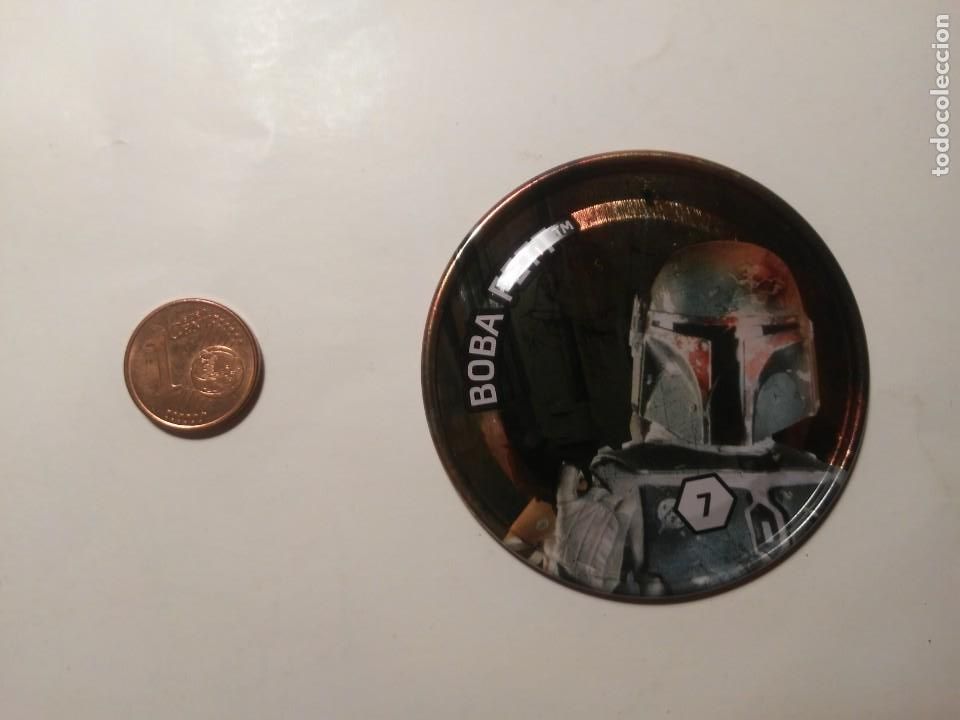 Juguetes antiguos y Juegos de colecci&oacute;n: Tazo met&aacute;lico Boba Fett 7 Star Wars