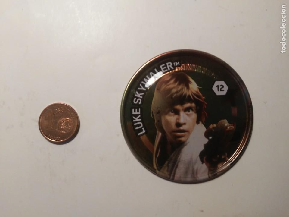 Juguetes antiguos y juegos de colecci&oacute;n: Tazo met&aacute;lico Luke Skywaler 12 Star Wars
