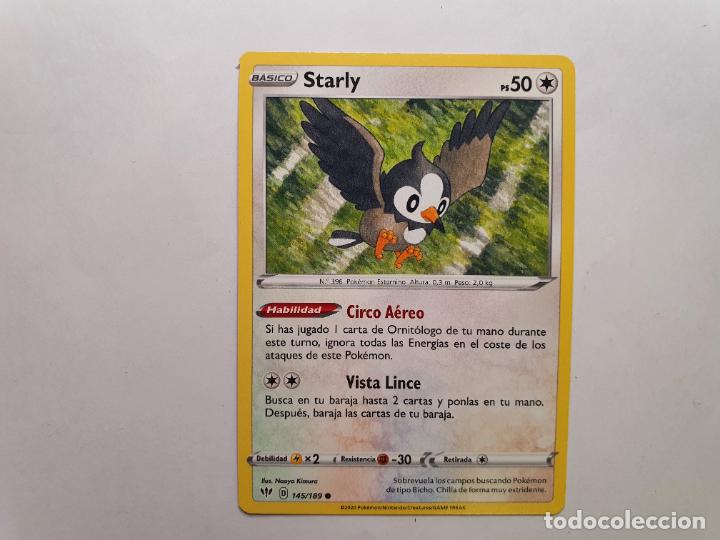 Juguetes antiguos y Juegos de colecci&oacute;n: CARTA POKEMON - OSCURIDAD INCANDESCENTE - A&Ntilde;O 2020 - COMUN - STARLY - N&ordm; 145