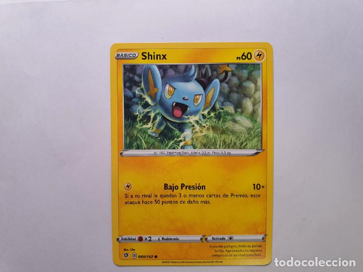 Juguetes antiguos y Juegos de colecci&oacute;n: CARTA POKEMON - CHOQUE REBELDE- A&Ntilde;O 2020 - COMUN - SHINX - N&ordm; 60