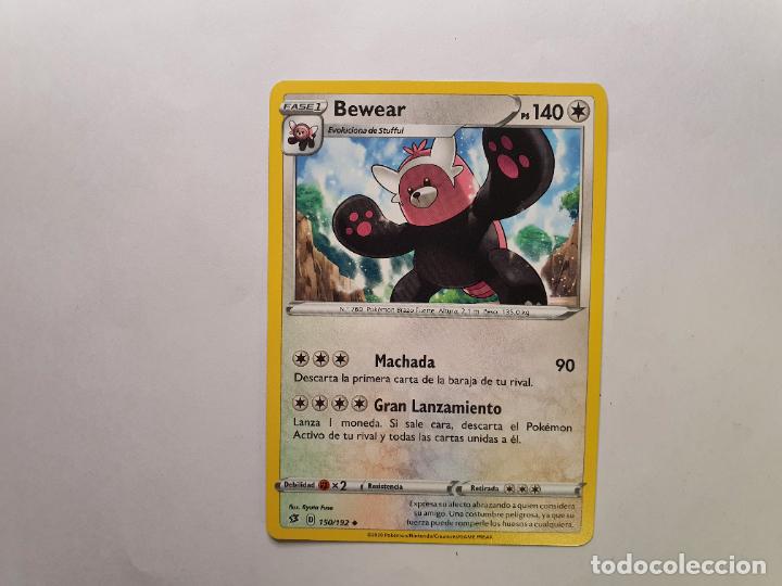 Juguetes antiguos y Juegos de colecci&oacute;n: CARTA POKEMON - CHOQUE REBELDE- A&Ntilde;O 2020 - POCO COMUN - BEWEAR - N&ordm; 150