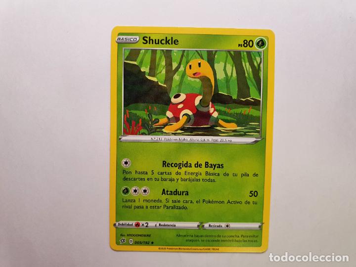 Juguetes antiguos y juegos de colecci&oacute;n: CARTA POKEMON - CHOQUE REBELDE- A&Ntilde;O 2020 - POCO COMUN - SHUCKLE - N&ordm; 5