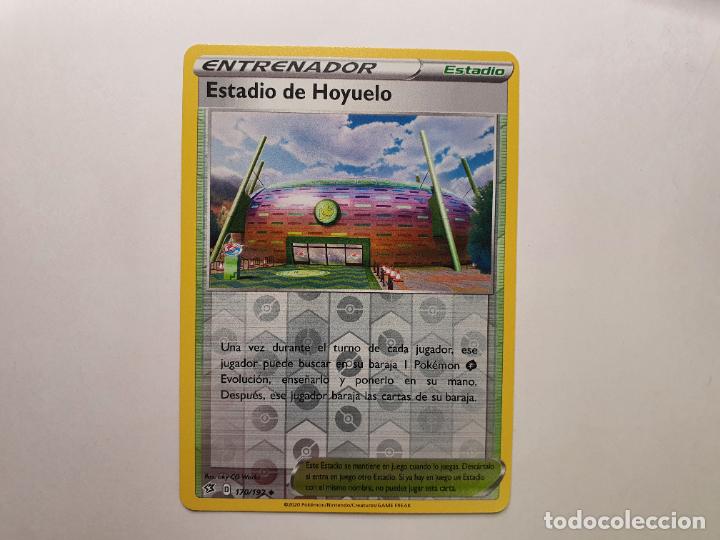 Juguetes antiguos y Juegos de colecci&oacute;n: CARTA POKEMON - CHOQUE REBELDE- A&Ntilde;O 2020 - POCO COMUN - REVERSE - ESTADIO DE HOYUELO - N&ordm; 170