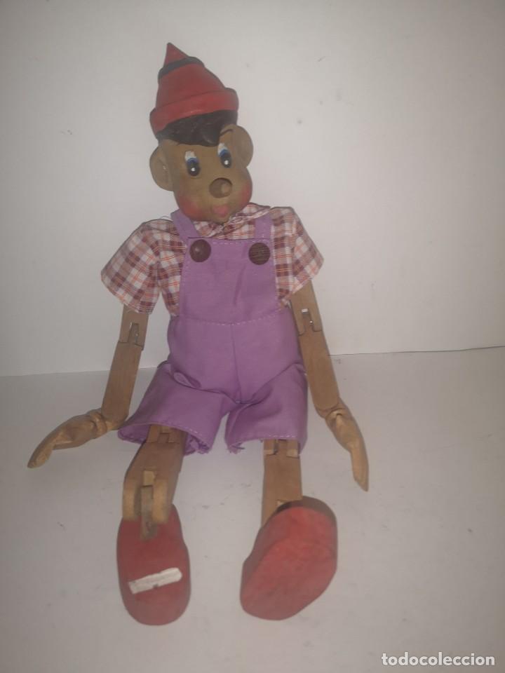 Juguetes antiguos y Juegos de colecci&oacute;n: Pinocho articulado de madera