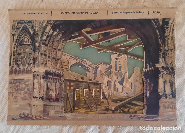 Juguetes antiguos y Juegos de colecci&oacute;n: EL TEATRO DE LOS NI&Ntilde;OS - EL ALMA DE LAS RUINAS ( 3 TELONES ) - SEIX I BARRAL A&Ntilde;OS 20/30.