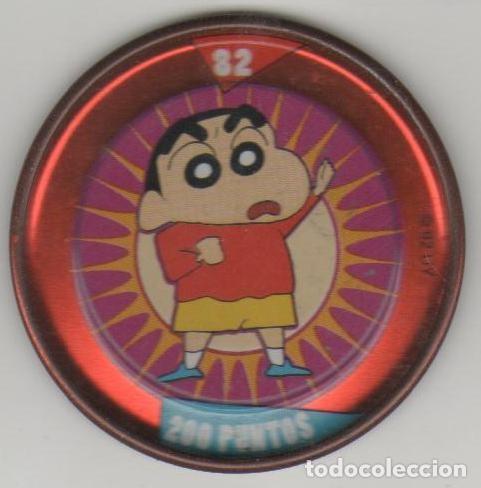Juguetes antiguos y Juegos de colecci&oacute;n: COLECCI&Oacute;N TAZOS PANRICO BOLLYCAO SHIN CHAN METAL RAPPERS TAZO MET&Aacute;LICO CAPS POGS N&Uacute;MERO 82 ANIME