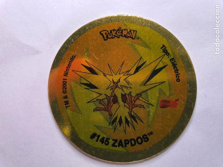 Juguetes antiguos y Juegos de colecci&oacute;n: TAZO POKEMON -- A&Ntilde;O 2001 -- POKEMON GIGAN TAZO 4 -- MATUTANO - ESPA&Ntilde;A -- N&ordm; 145 ZAPDOS / 135 JOLTEON