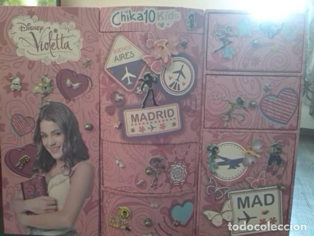 Juguetes antiguos y Juegos de colecci&oacute;n: Armario joyero triple Disney Violetta color rosa con diversos cajones. Material cart&oacute;n comprimido.