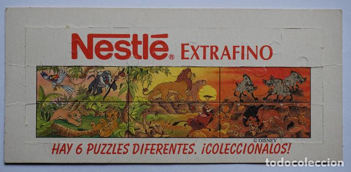 Juguetes antiguos y Juegos de colecci&oacute;n: Antiguo Puzzle el Rey Le&oacute;n de chocolate Nestle, sin desmontar