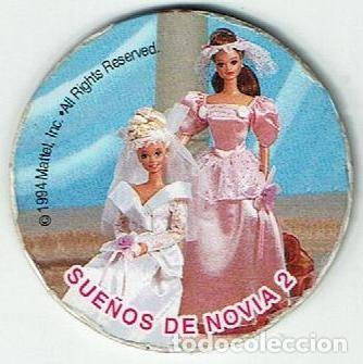Juguetes antiguos y Juegos de colecci&oacute;n: COLECCI&Oacute;N TAZOS MATTEL BARBIE VACACIONES SORPRESA TAZO CAPS CART&Oacute;N SUE&Ntilde;OS DE NOVIA 2 ANTIGUO SORTEO