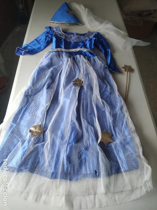 Antique Toys and Collectible Games: Disfraz de hada, con varita y gorro. Infantil. Berdu's. Talla 4 de 9 a 11 a&ntilde;os.
