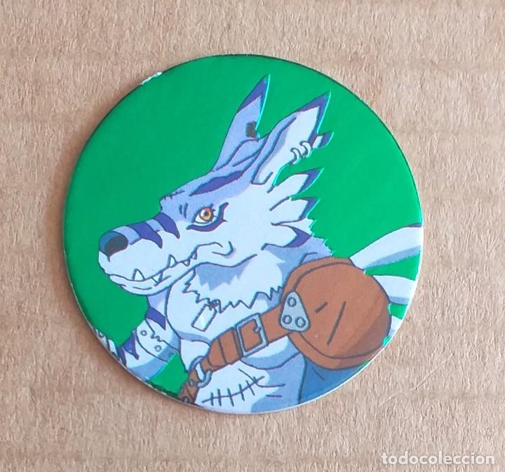 Juguetes antiguos y juegos de colecci&oacute;n: Tazo N&ordm; 82 WereGarurumon DIGIMON Fondo verde de MAGIC BOX INT.