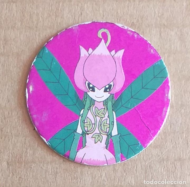 Juguetes antiguos y juegos de colecci&oacute;n: Tazo N&ordm; 106 Lillymon DIGIMON Fondo rosa de MAGIC BOX INT.