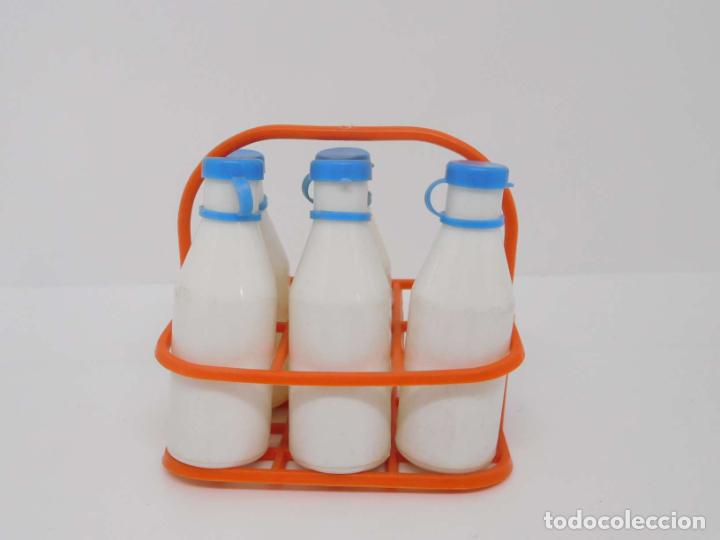 m69 caja lechera con cinco botellas en plastico - Acheter Autres jouets anciens et jeux de collection sur