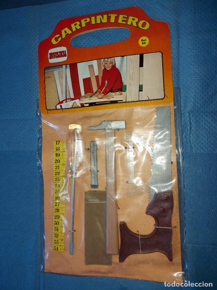 Juguetes antiguos y juegos de colecci&oacute;n: Blister juego Carpintero de Novol&iacute;nea Herramientas Ref 90 a&ntilde;os 80
